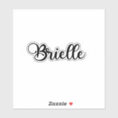 Brielle Naam - Handgeschreven kalligrafie Sticker (Vel)
