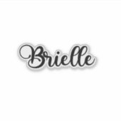 Brielle Naam - Handgeschreven kalligrafie Sticker (Voorkant)