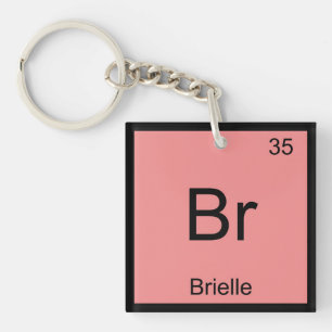 Brielle naam scheikunde element periodiek systeem sleutelhanger