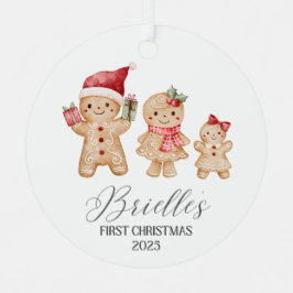 Brielle Persoonlijke Eerste Kerstmis van de Baby Metalen Ornament