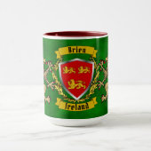 Brien/Bryan Irish Shield & Griffins Personalized Mok (Midden)