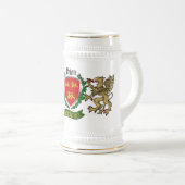 Brien/Bryan Irish Shield w/Griffins Gepersonalisee Bierpul (Voorkant rechts)