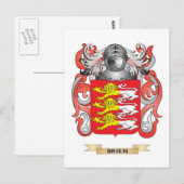 Brien Coat of Arms (familiewapen) Briefkaart (Voorkant / Achterkant)