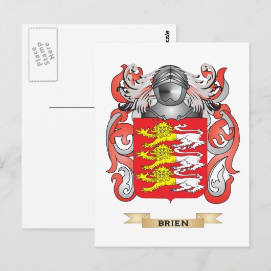 Brien Coat of Arms (familiewapen) Briefkaart (Voorkant / Achterkant)