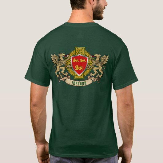 Brien Irish Shield & Griffins Personalized T-shirt (Achterkant)