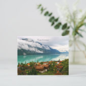 Brienz Zwitserland & blauwgroen meer Brienzersee Briefkaart (Staand voorkant)