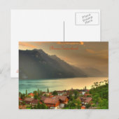 Brienz Zwitserland & Brienzersee - Zwitsers Alpen Briefkaart (Voorkant / Achterkant)