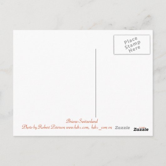 Brienz Zwitserland & Brienzersee - Zwitsers Alpen Briefkaart (Achterkant)