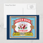 Brier Roos Maple Syrup Crate Label Briefkaart (Voorkant / Achterkant)