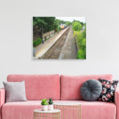 Brierfield Railway Station, Lancashire Canvas Afdruk (Insitu (Woonkamer))