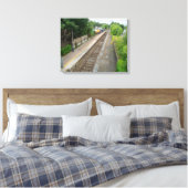 Brierfield Railway Station, Lancashire Canvas Afdruk (Insitu (Slaapkamer))