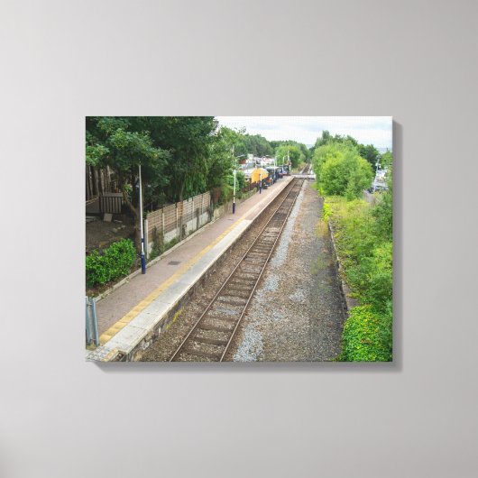 Brierfield Railway Station, Lancashire Canvas Afdruk (Voorkant)