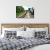 Brierfield Railway Station, Lancashire Canvas Afdruk (Insitu (Slaapkamer))