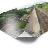 Brierfield Railway Station, Lancashire Foto Afdruk (Hoek)