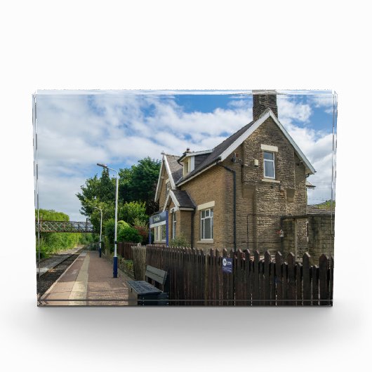 Brierfield Railway Station, Lancashire Fotoblokken (Voorkant)