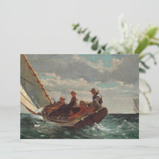 Briesend (Een gunstige wind) | Winslow Homer (Staand voorkant)
