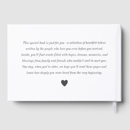 Brieven aan de Baby Gastenboek (Achterkant)