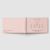 Brieven aan de bruid Chic Elegante Roze Rozen Goud Gastenboek (Volledig)