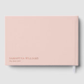 Brieven aan de bruid Chic Elegante Roze Rozen Goud Gastenboek (Achterkant)