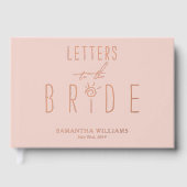 Brieven aan de bruid Chic Elegante Roze Rozen Goud Gastenboek (Voorkant)