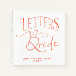 Brieven aan de bruid Douche Bachelorette Gastenboe Notitieboek