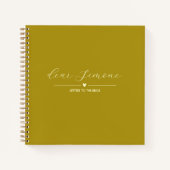 Brieven aan de bruid gastenboek | Donkergeel Notitieboek (Voorkant)
