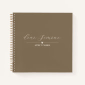 Brieven aan de bruid gastenboek | donkerneutraal notitieboek (Voorkant)