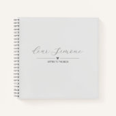 Brieven aan de bruid gastenboek | Light Silver Notitieboek (Voorkant)