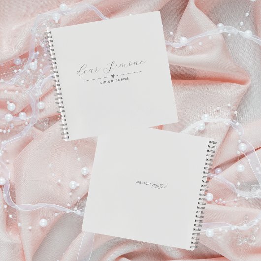 Brieven aan de bruid gastenboek | Light Silver Notitieboek
