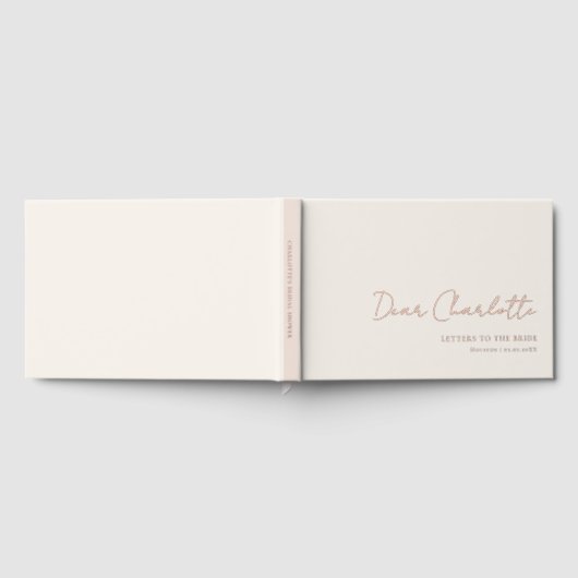 Brieven aan de bruid! Minimaal, handschriftlettert Gastenboek (Volledig)