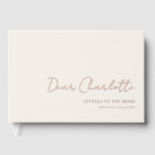 Brieven aan de bruid! Minimaal, handschriftlettert Gastenboek (Voorkant)