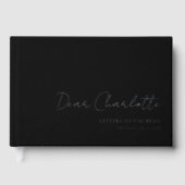 Brieven aan de bruid! Minimaal, handschriftlettert Gastenboek (Voorkant)