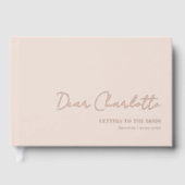 Brieven aan de bruid! Minimaal, handschriftlettert Gastenboek (Voorkant)