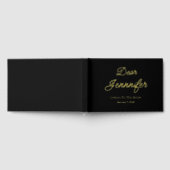 brieven aan de bruid, minimalistische chic zwarte  gastenboek (Volledig)