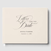 Brieven aan de bruid, modern, elegant, beige gastenboek (Voorkant)