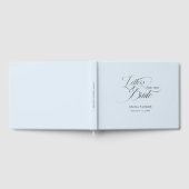 Brieven aan de Bruid, Modern, Elegant, Lichtblauw Gastenboek (Volledig)