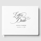 Brieven aan de Bruid, Modern, Elegant, Wit Gastenboek (Voorkant)