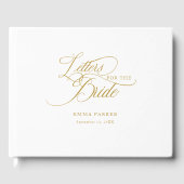 Brieven aan de Bruid, Modern, Elegant, Wit Gastenboek (Voorkant)
