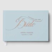 Brieven aan de bruid, poederblauw, Roos-goud- Gastenboek (Voorkant)