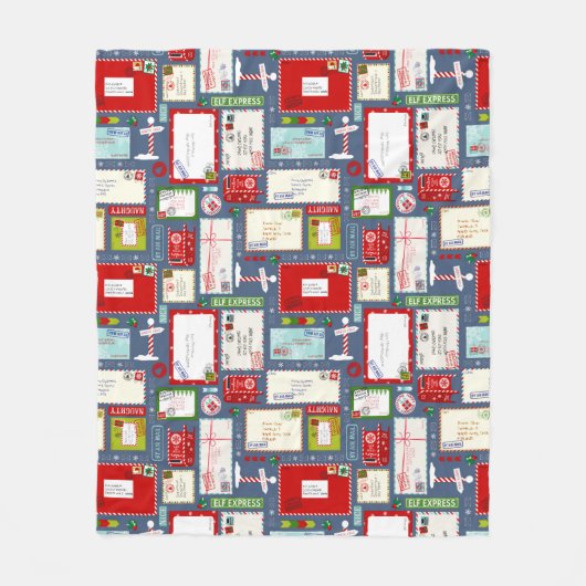 Brieven aan de kerstman fleece deken (Voorkant)