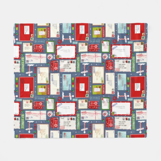 Brieven aan de kerstman fleece deken (Voorkant (Horizontaal))