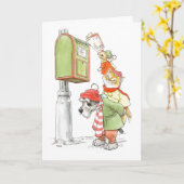 Brieven aan de Kerstman! Grappige dieren wenskaart Kaart (Gele Bloem)