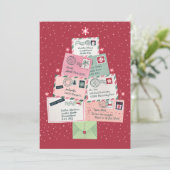 Brieven aan de Kerstman Kerstboom Feestdagenkaart (Staand voorkant)