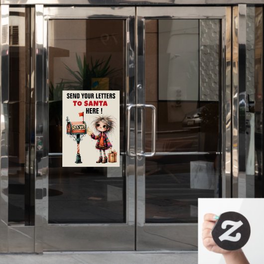 BRIEVEN AAN DE KERSTMAN - Lees maar ... Raamsticker (Kantoordeur)