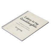 Brieven aan de The Journal van mijn kleindochter Notitieboek (Linkerzijde)