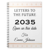 Brieven aan de Toekomst, Persoonlijke Aandenken Notitieboek (Voorkant)