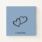 Brieven aan het Groom Blue Personalized Notitieboe Notitieboek (Achterkant)