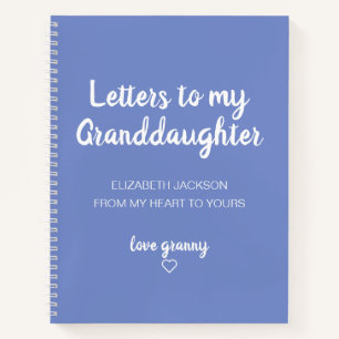 Brieven aan het "My Granddochter Memory Book" Notitieboek