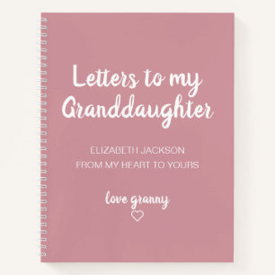 Brieven aan het "My Granddochter Memory Book" Notitieboek