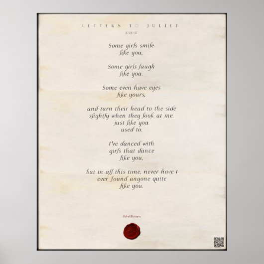 Brieven aan Juliet Print 🌹 44/49 (Voorkant)